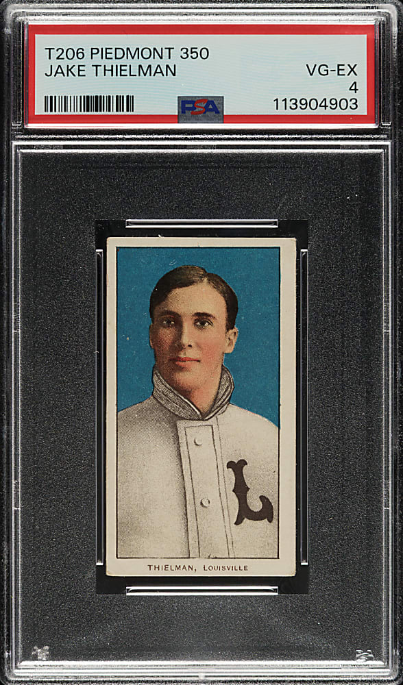 1909-1911 T206 White Border Jake Thielman PSA VG-EX 4