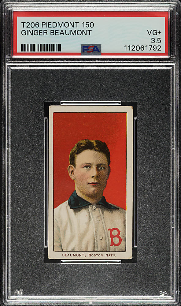 1909-1911 T206 White Border Ginger Beaumont PSA VG+ 3.5