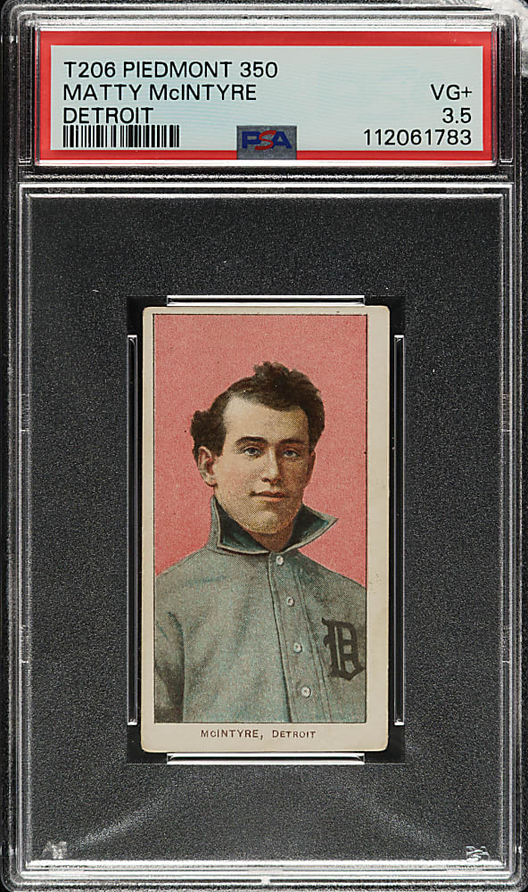 1909-1911 T206 White Border Matty McIntyre PSA VG+ 3.5