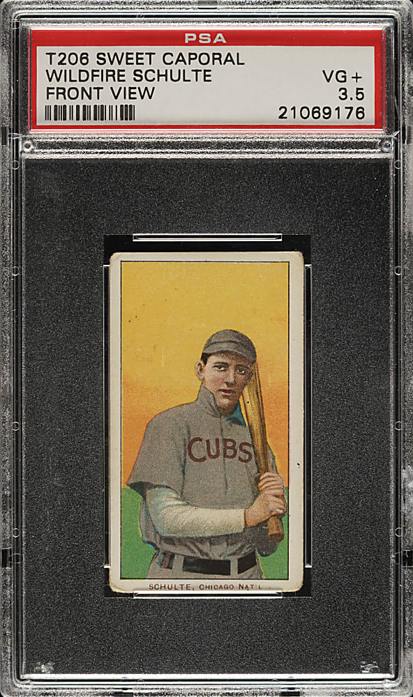 1909-1911 T206 White Border Wildfire Schulte Front View PSA VG+ 3.5