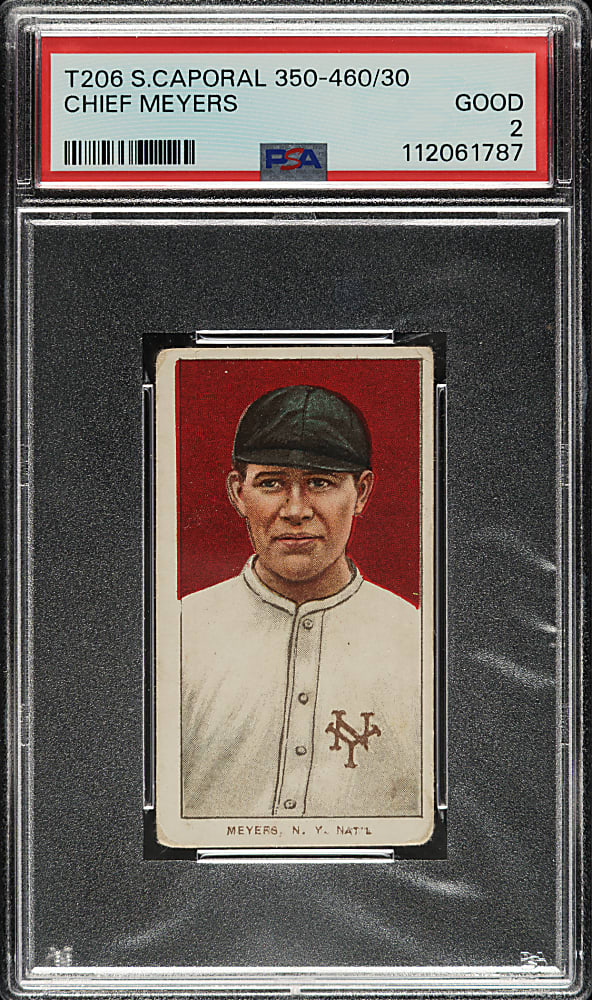 1909-1911 T206 White Border Chief Meyers PSA GOOD 2