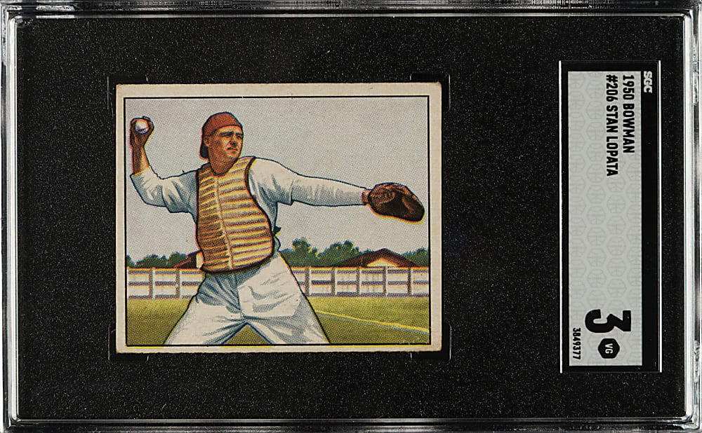 1950 Bowman #206 Stan Lopata SGC VG 3