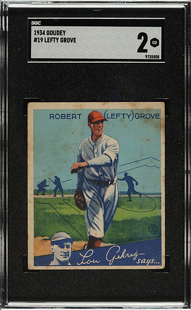 1934 R320 Goudey #19 Lefty Grove SGC GOOD 2
