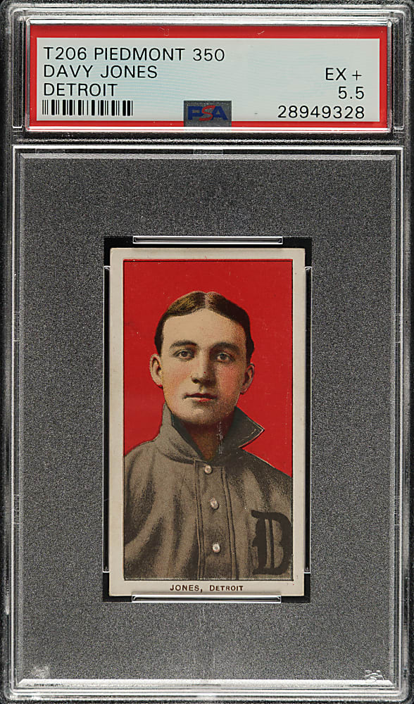 1909-1911 T206 White Border Davy Jones PSA EX+ 5.5