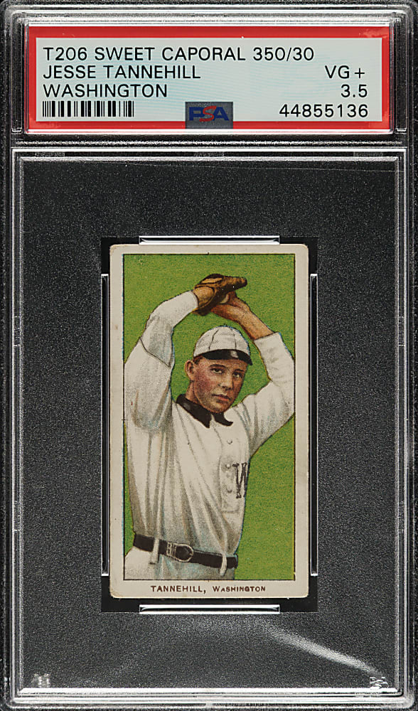 1909-1911 T206 White Border Jesse Tannehill PSA VG+ 3.5