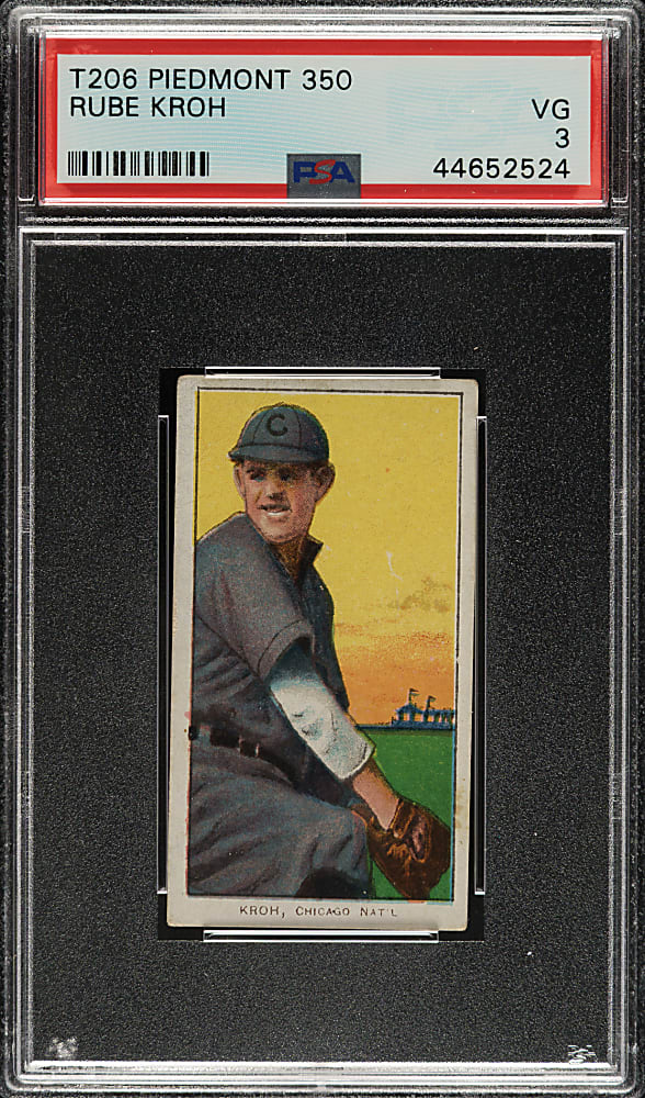 1909-1911 T206 White Border Rube Kroh PSA VG 3