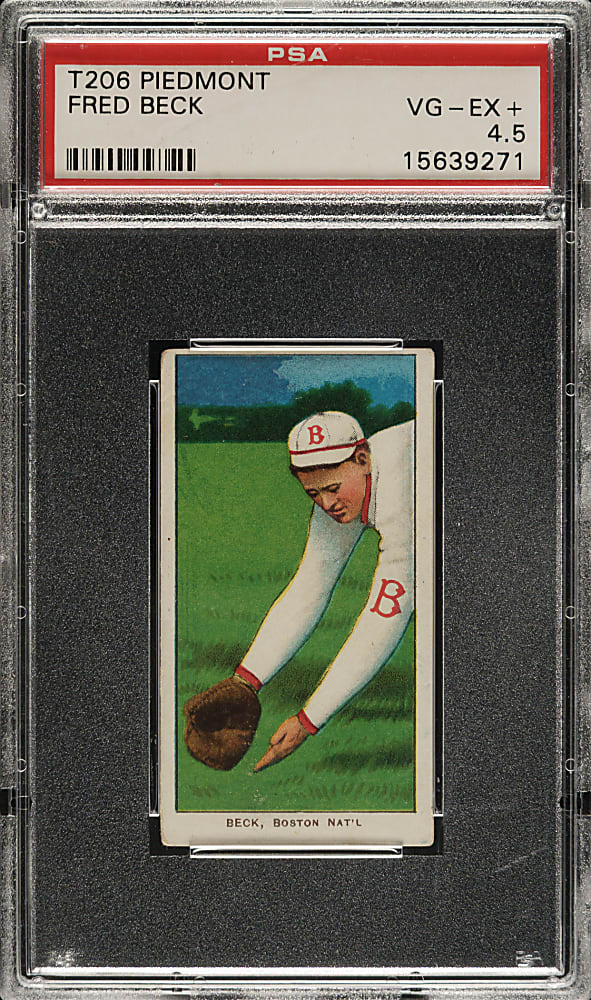1909-1911 T206 White Border Fred Beck PSA VG-EX+ 4.5