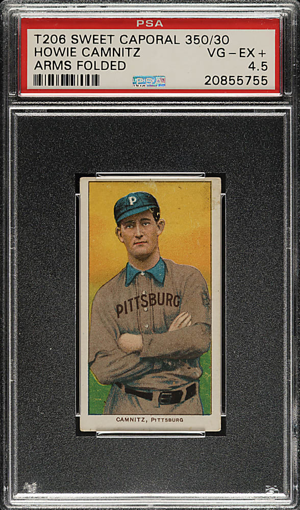 1909-1911 T206 White Border Howie Camnitz Arms Folded PSA VG-EX+ 4.5