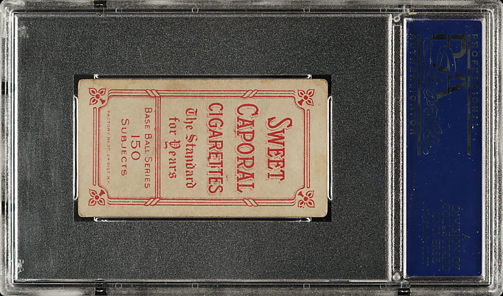 1909-1911 T206 White Border Barney Pelty Horizontal PSA VG-EX 4
