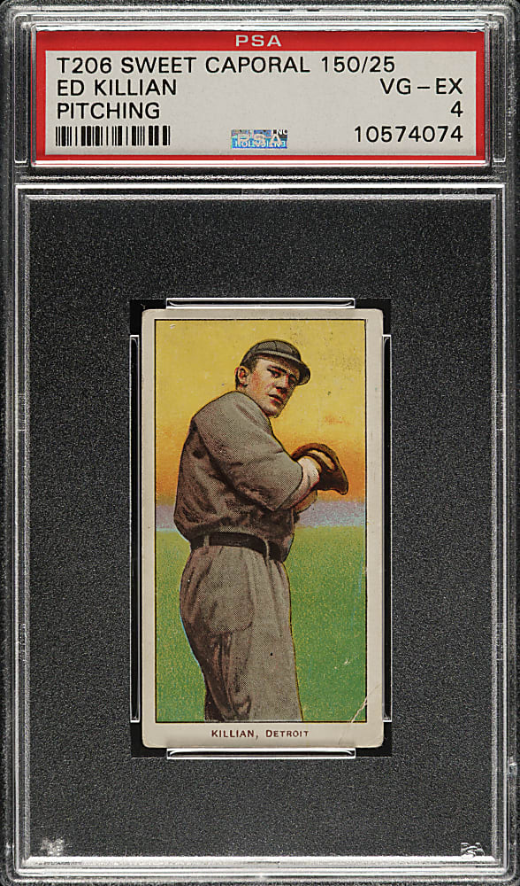1909-1911 T206 White Border Ed Killian Pitching PSA VG-EX 4