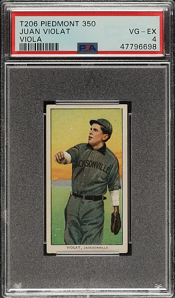 1909-1911 T206 White Border Juan Violat Southern Leaguer PSA VG-EX 4