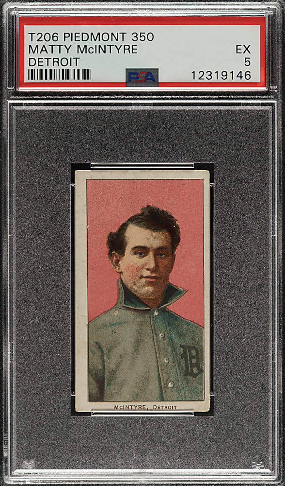 1909-1911 T206 White Border Matty McIntyre PSA EX 5