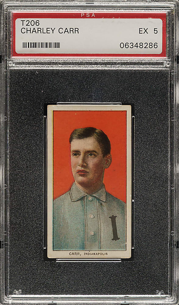 1909-1911 T206 White Border Charley Carr PSA EX 5