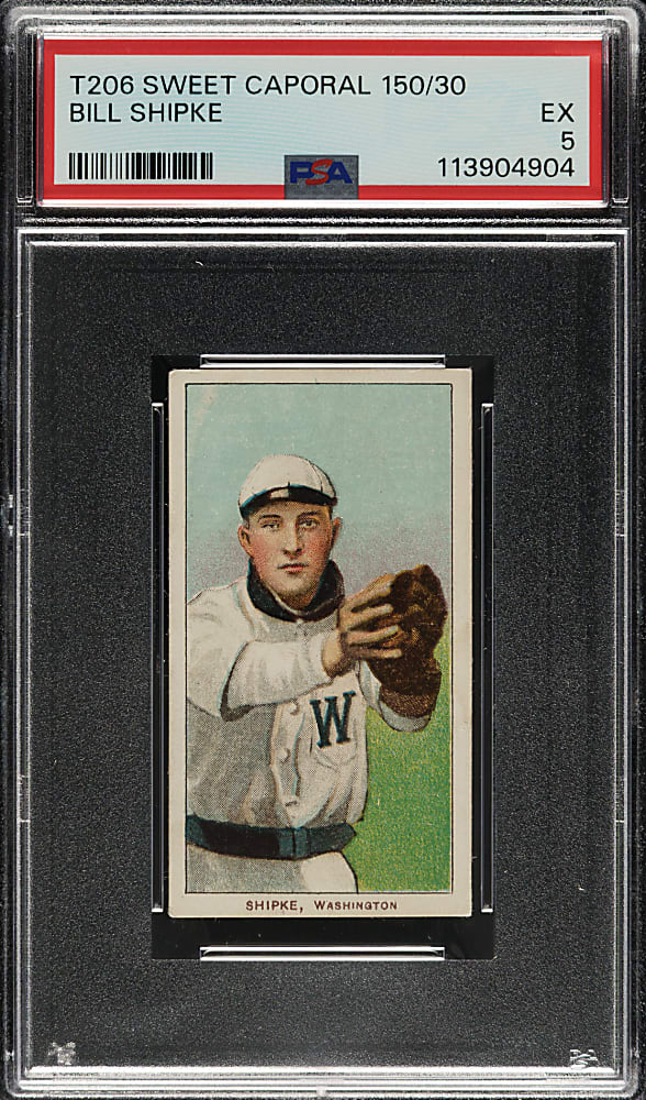1909-1911 T206 White Border Bill Shipke PSA EX 5
