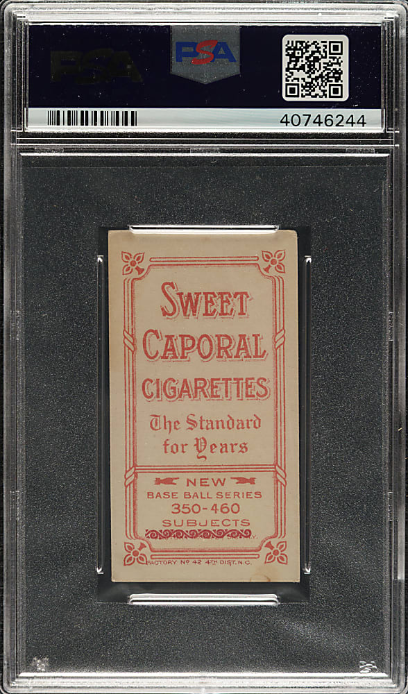 1909-1911 T206 White Border Bob Bescher Hands In Air PSA EX 5