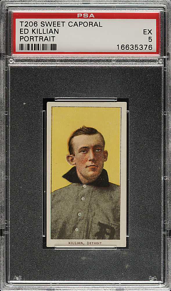 1909-1911 T206 White Border Ed Killian Portrait PSA EX 5