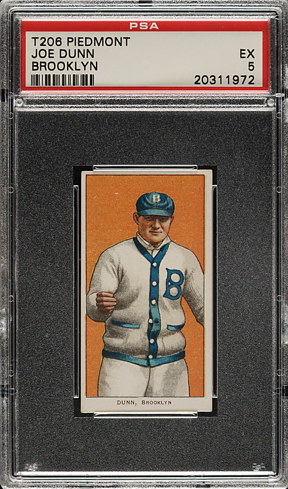 1909-1911 T206 White Border Joe Dunn PSA EX 5