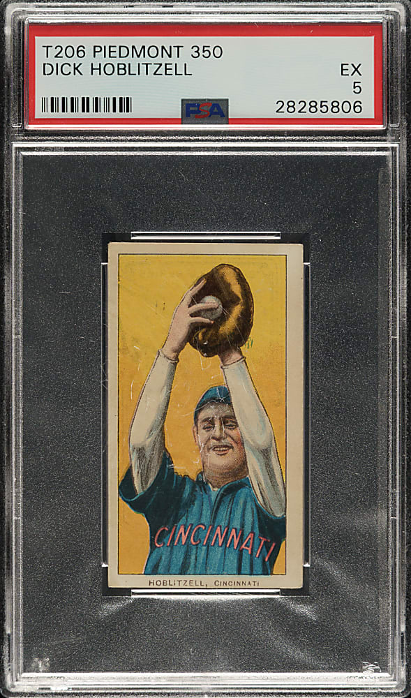 1909-1911 T206 White Border Dick Hoblitzell PSA Graded EX 5