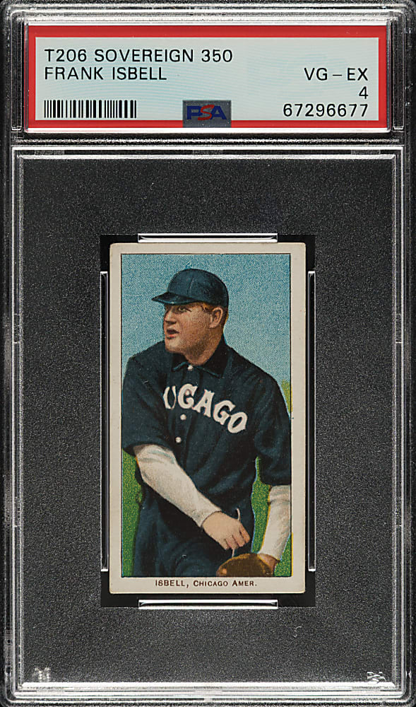 1909-1911 T206 White Border Frank Isbell PSA VG-EX 4 - Sovereign 350 Back