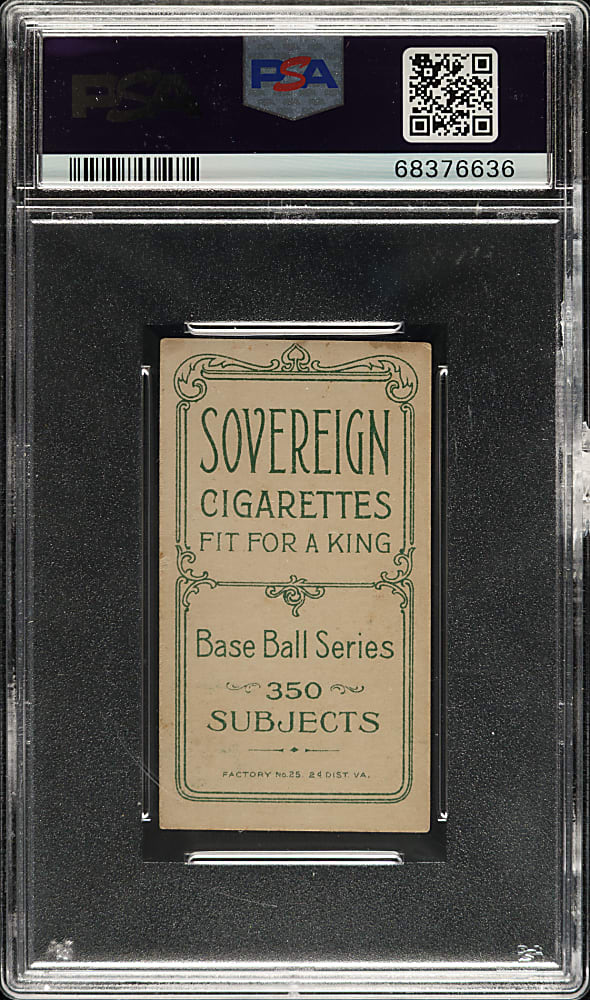 1909-1911 T206 White Border Heinie Zimmerman PSA VG-EX 4 - Sovereign 350 Back