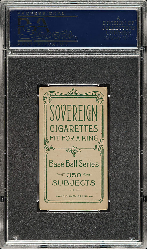 1909-1911 T206 White Border Jack Knight with Bat PSA VG-EX+ 4.5 - Sovereign 350 Back