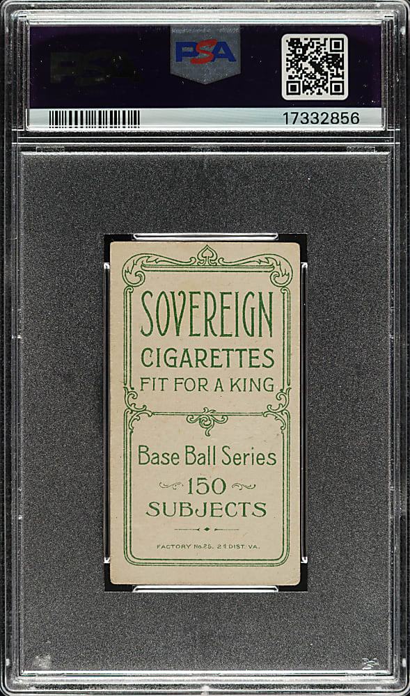 1909-1911 T206 White Border Sherry Magee Portrait PSA VG-EX+ 4.5 - Sovereign 150 Back