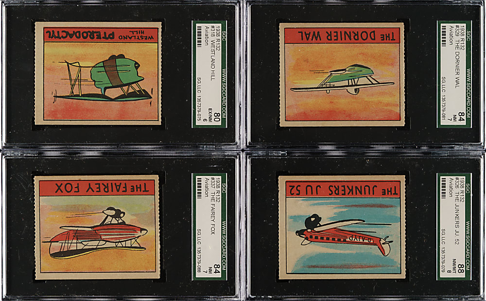 1938 R132 "Series of 48 - Aviation" SGC-Graded Collection (19)