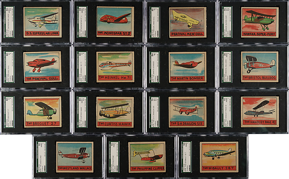 1938 R132 "Series of 48 - Aviation" SGC-Graded Collection (19)