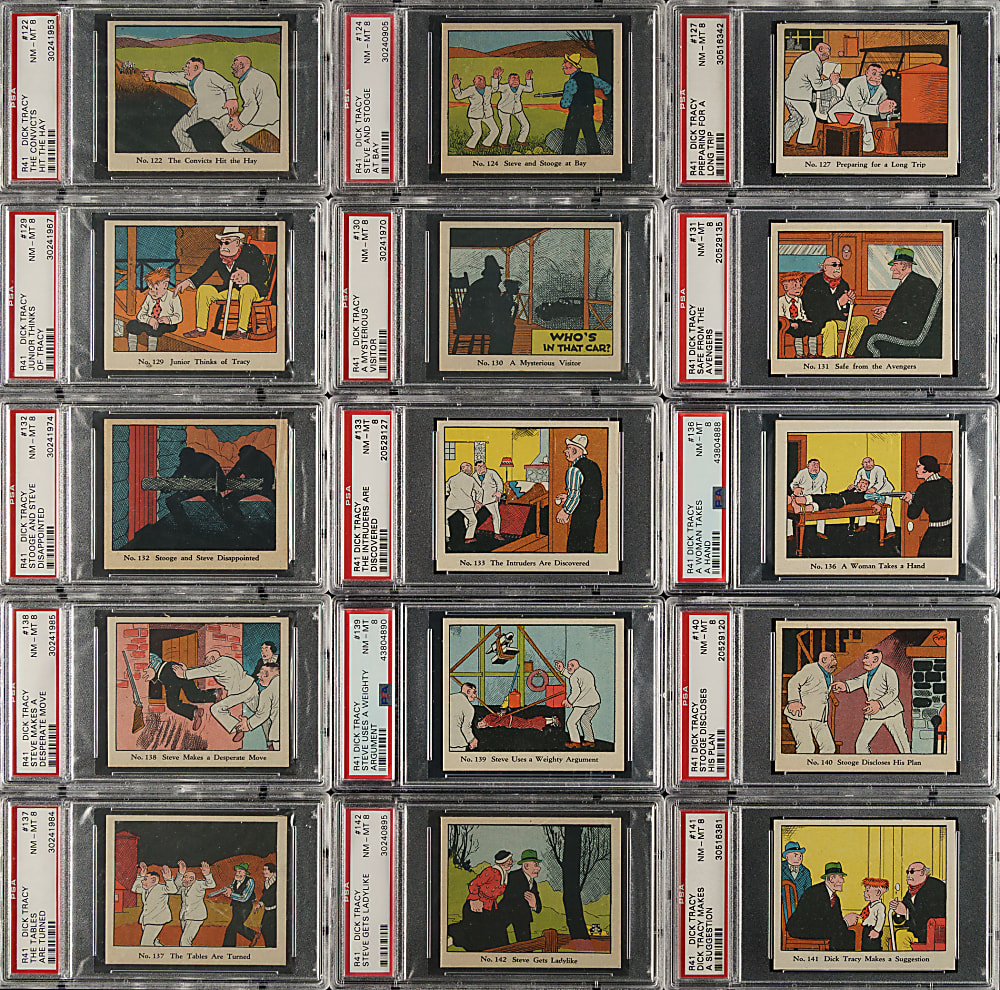 1935 R41 "Dick Tracy Caramels" PSA NM-MT 8 Collection (19)