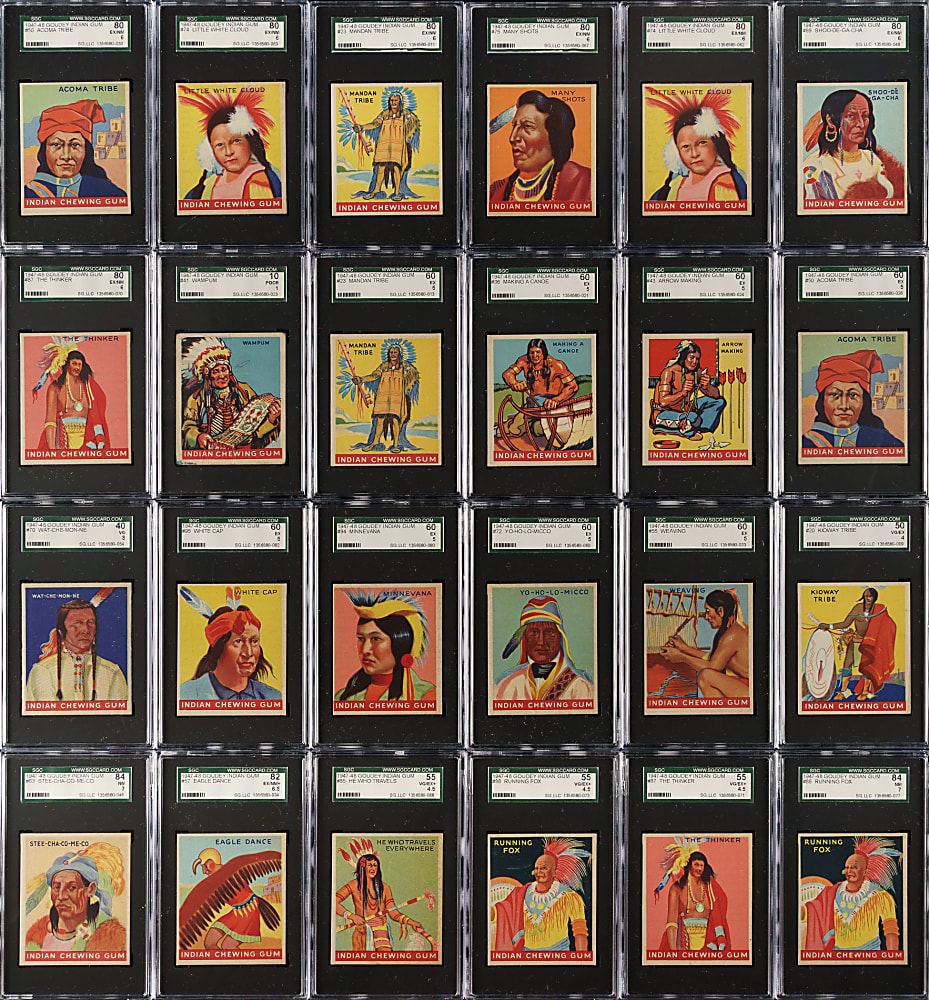 1947 R773 Goudey "Indian Gum" SGC-Graded Collection (36)