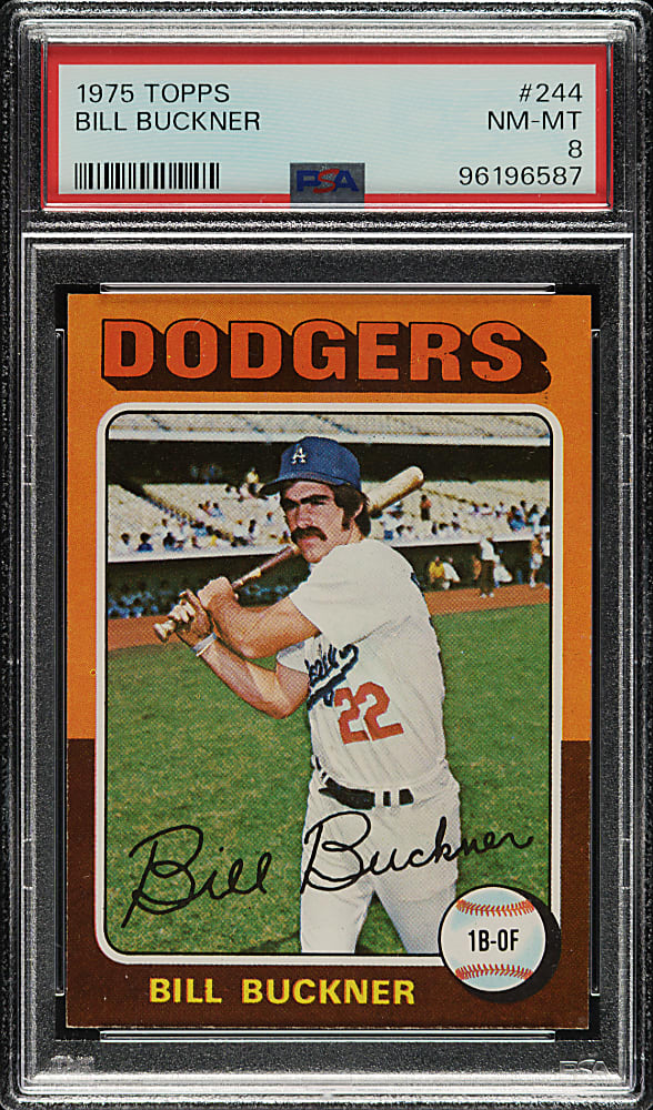 1975 Topps #244 Bill Buckner PSA NM-MT 8