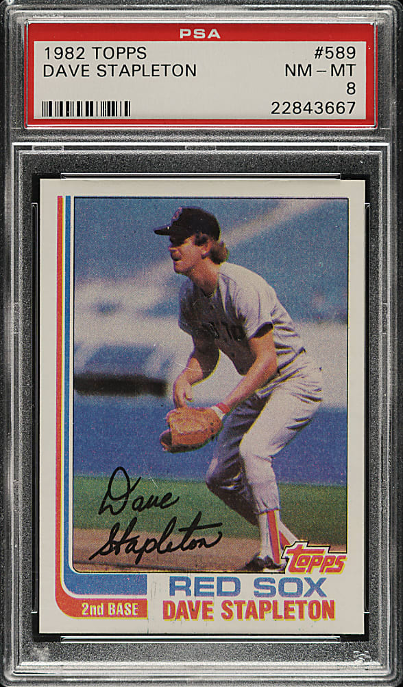 1982 Topps #589 Dave Stapleton PSA NM-MT 8