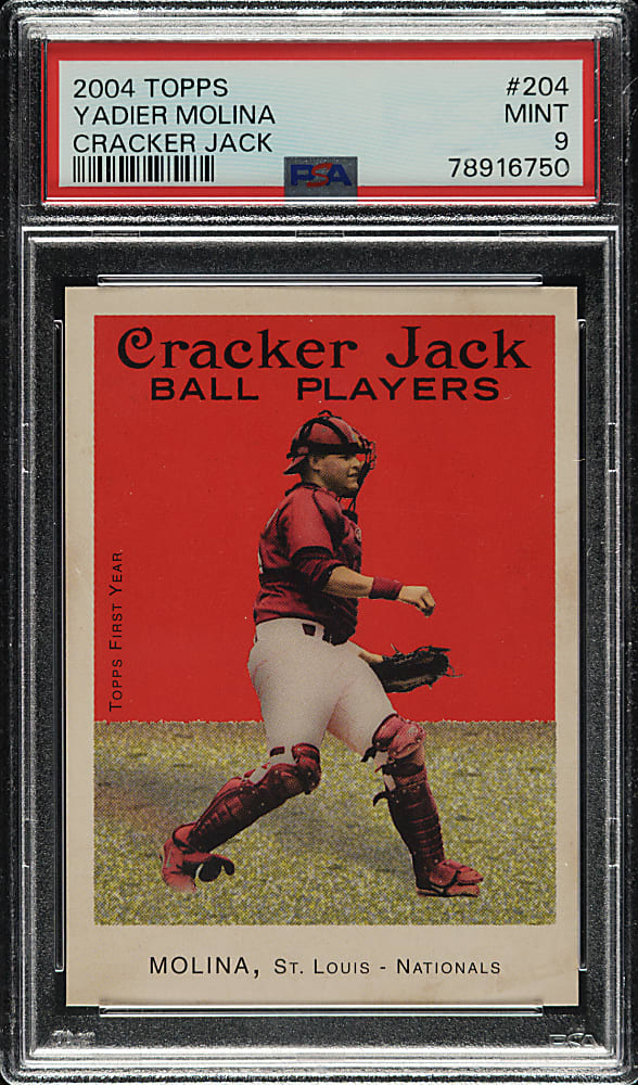2004 Topps Cracker Jack #204 Yadier Molina Rookie PSA MINT 9