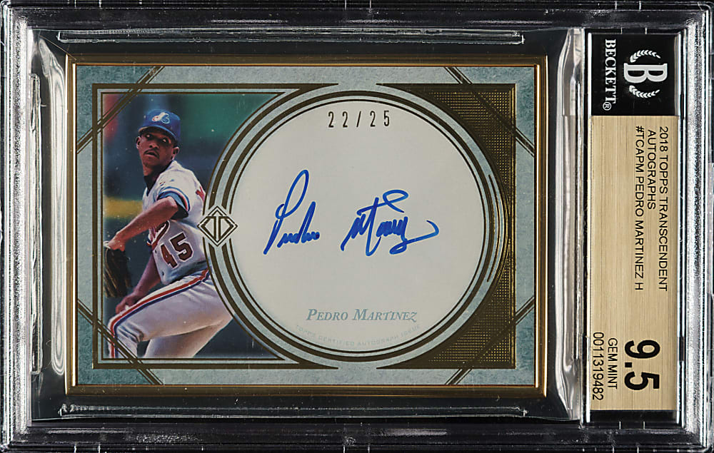 2018 Topps Transcendent Autographs #TCA-PM Pedro Martinez #22/25 BGS GEM MINT 9.5