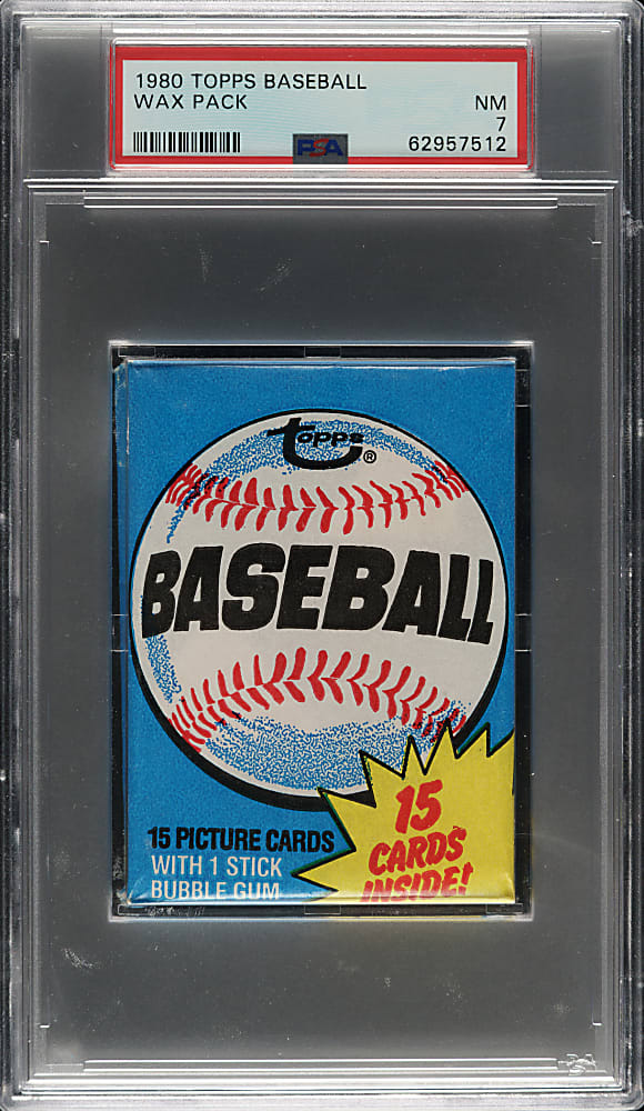 1980 Topps Unopened Wax Pack PSA NM 7
