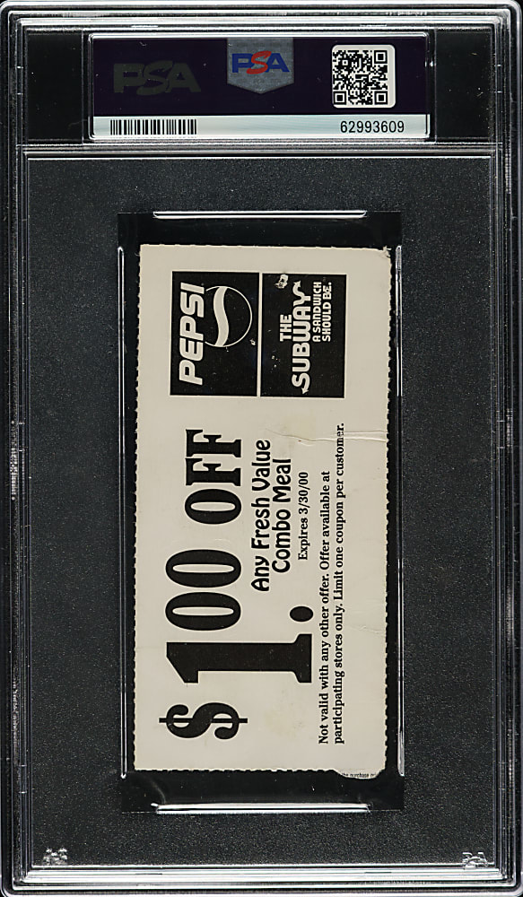October 12, 1999 Michigan Wolverines (vs. Purdue Boilermakers) Ticket Stub PSA POOR 1