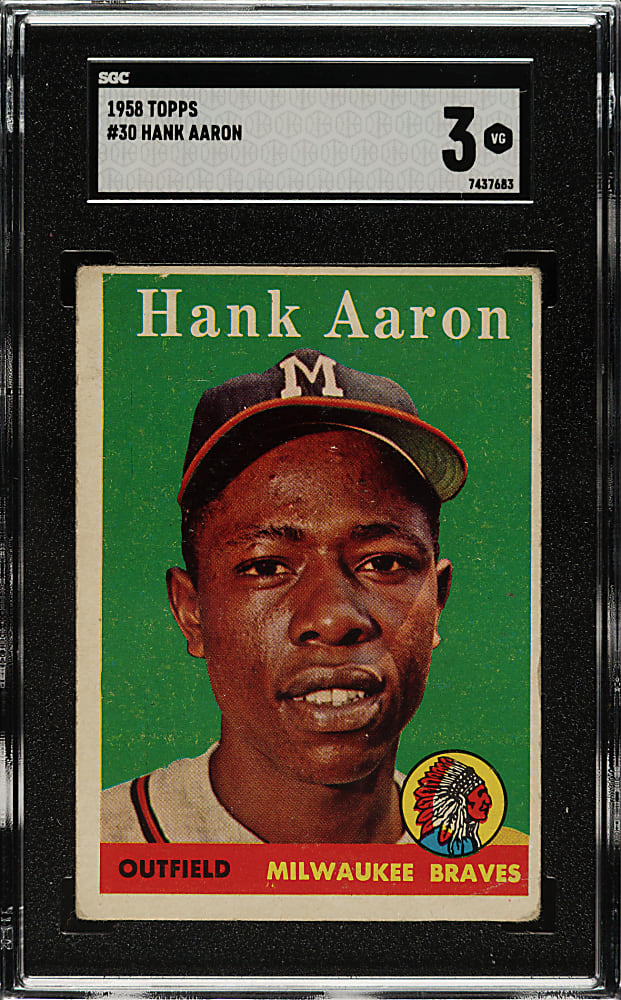 1958 Topps #30 Hank Aaron SGC VG 3