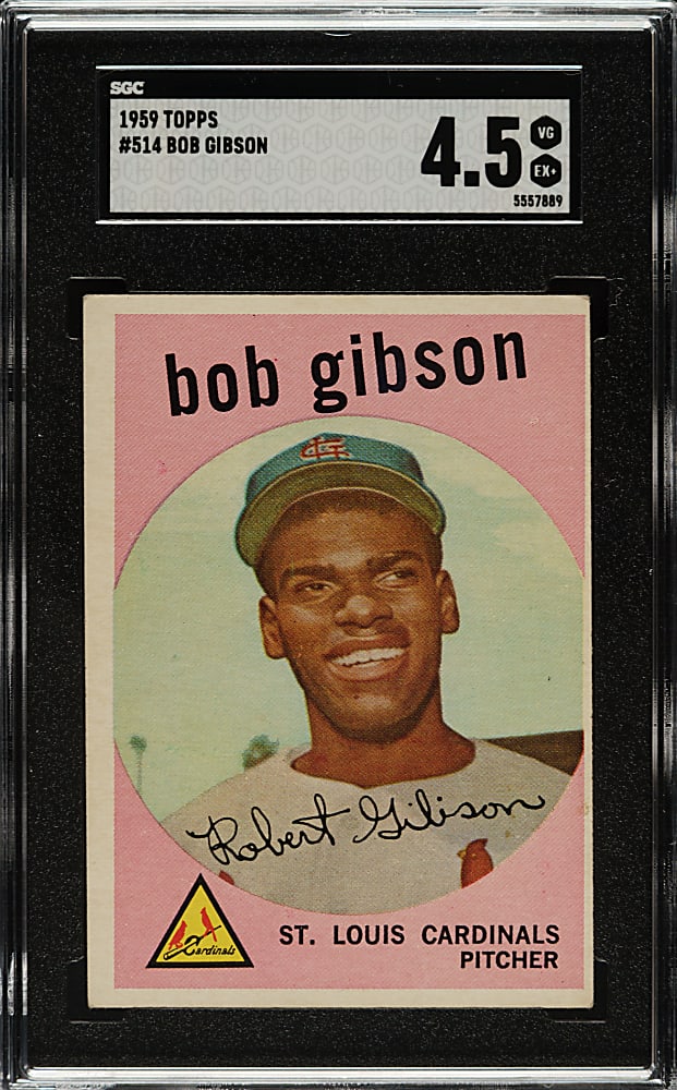 1959 Topps #514 Bob Gibson Rookie SGC VG/EX+ 4.5