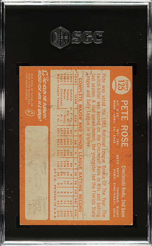 1964 Topps #125 Pete Rose SGC VG/EX+ 4.5