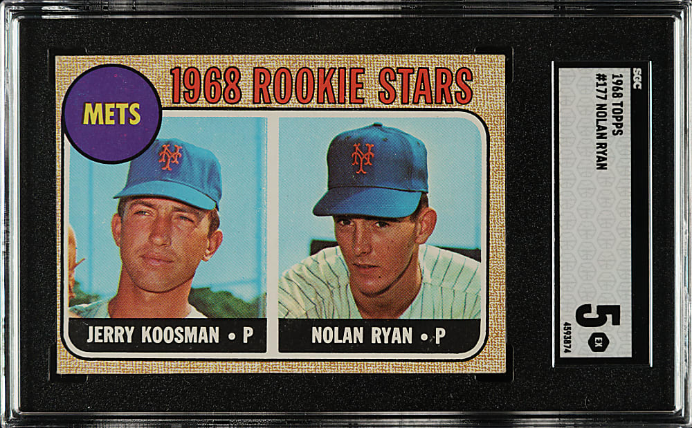 1968 Topps #177 Nolan Ryan Rookie SGC EX 5
