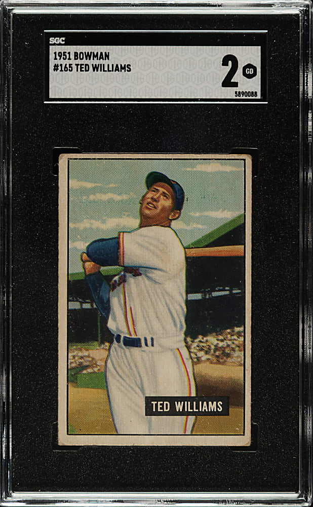 1951 Bowman #165 Ted Williams SGC GOOD 2
