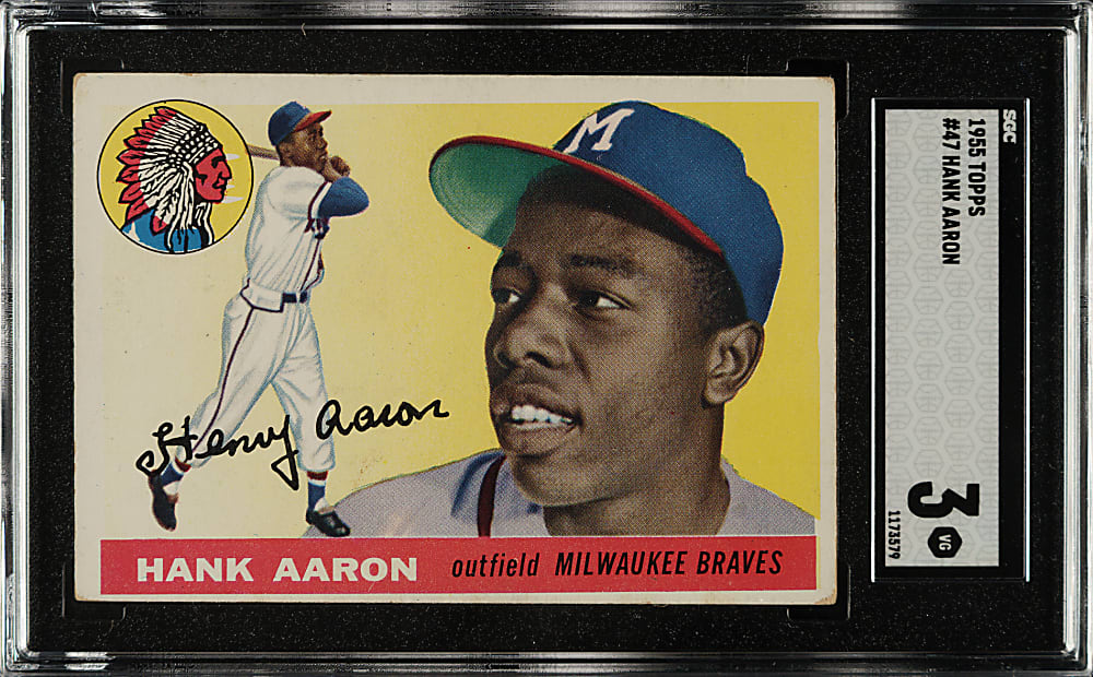 1955 Topps #47 Hank Aaron SGC VG 3