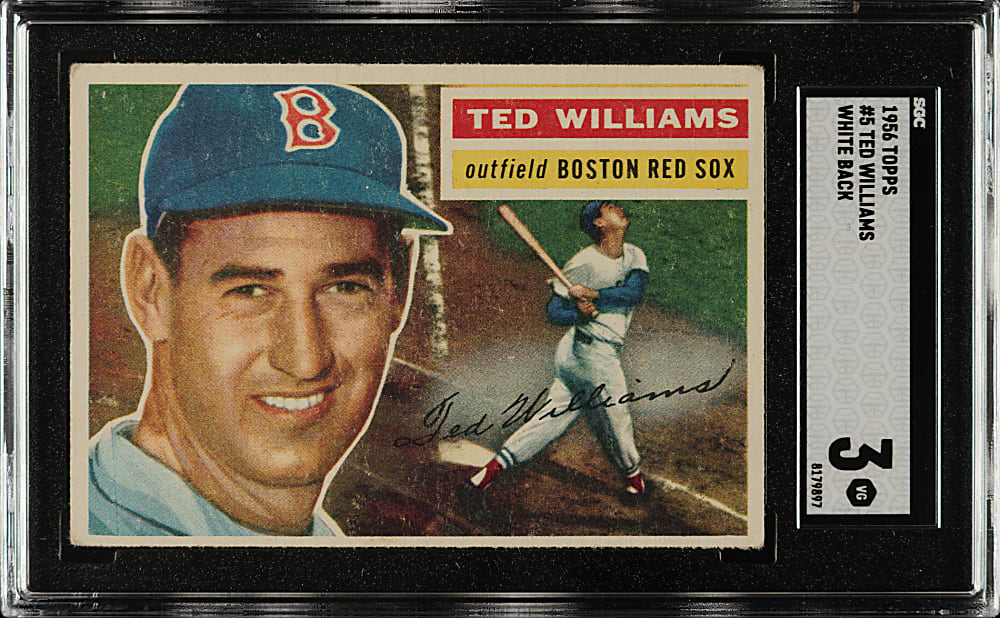 1956 Topps #5 Ted Williams White Back SGC VG 3