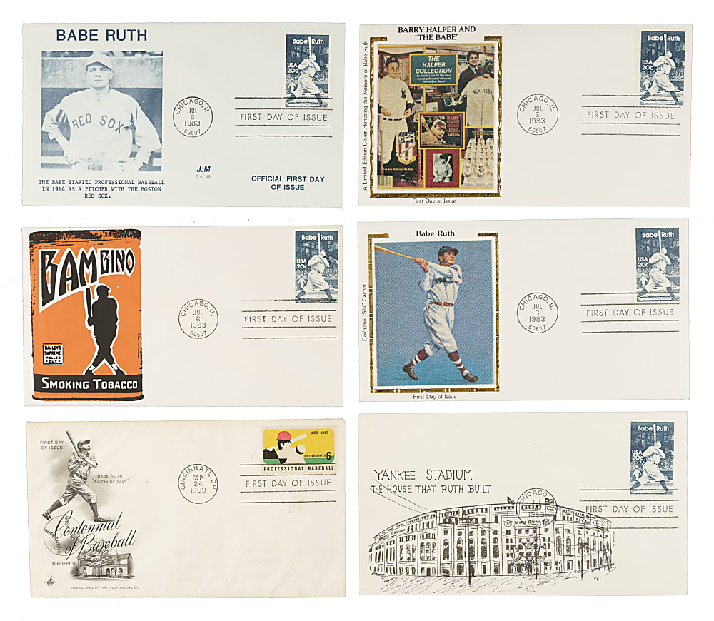 1983 Babe Ruth First-Day Cover Collection (213)