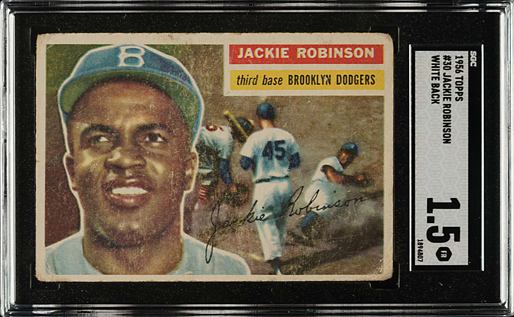 1956 Topps #30 Jackie Robinson White Back SGC FAIR 1.5