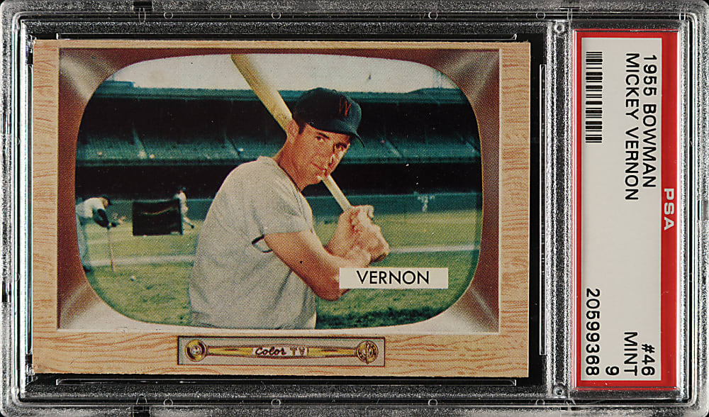 1955 Bowman #46 Mickey Vernon PSA MINT 9
