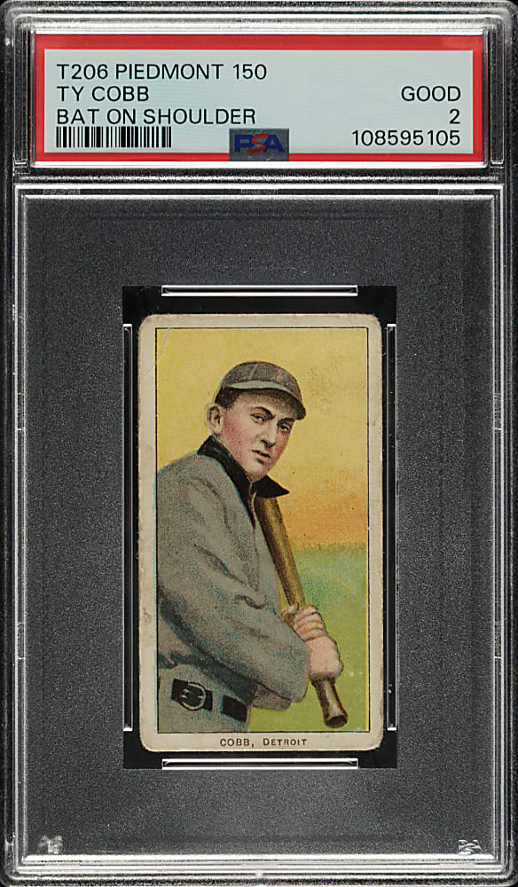 1909-1911 T206 White Border Ty Cobb Bat On Shoulder PSA GOOD 2