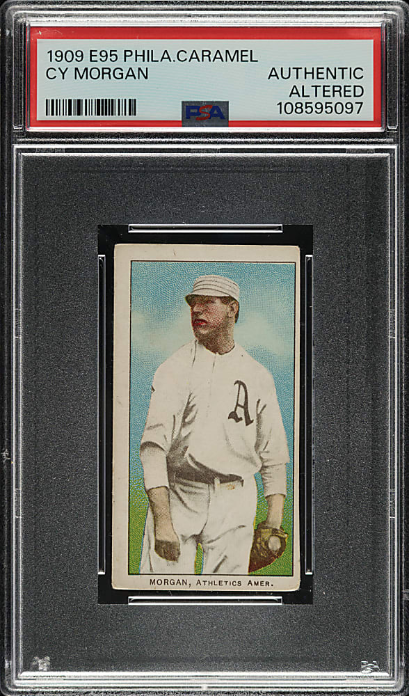 1909 E95 Philadelphia Caramel Cy Morgan PSA Authentic