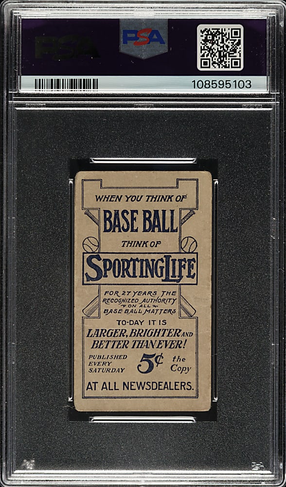 1910-1911 M116 Sporting Life Nap Lajoie Blue Background PSA POOR 1