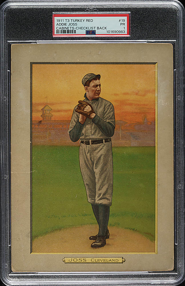 1911 T3 Turkey Red #19 Addie Joss PSA POOR 1